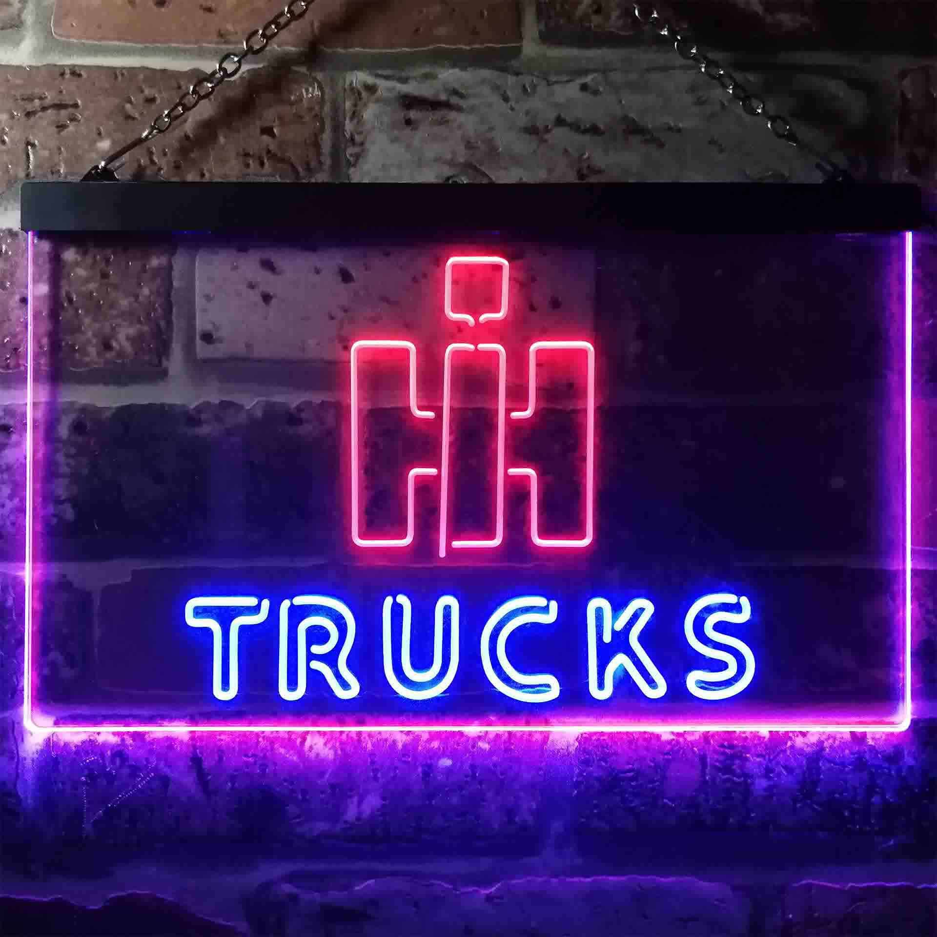 International Harvester Trucks Dual LED Neon Light Sign